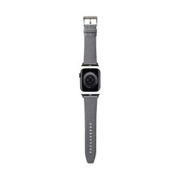 Karl Lagerfeld Saffiano Monogram - Strap for Apple Watch 38/40/41 mm (silver)