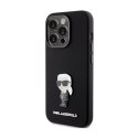 Karl Lagerfeld Silicone Ikonik Metal Pin - iPhone 15 Pro Max Case (Black)