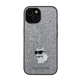 Karl Lagerfeld Fixed Glitter Choupette Logo Metal Pin - Samsung Galaxy A35 5G Case (Silver)