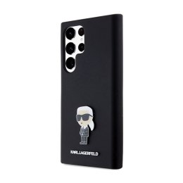 Karl Lagerfeld Silicone Ikonik Metal Pin - Case Samsung Galaxy S24 Ultra (czarny)