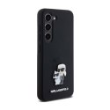 Karl Lagerfeld Silicone Karl & Choupette Metal Pin - Case Samsung Galaxy S24 (czarny)