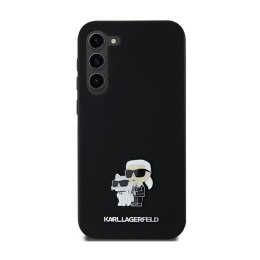 Karl Lagerfeld Silicone Karl & Choupette Metal Pin - Samsung Galaxy A55 5G Case (black)