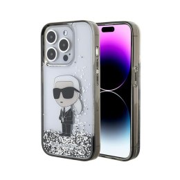 Karl Lagerfeld Liquid Glitter Ikonik - iPhone 15 Pro Max Case (Transparent)
