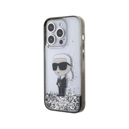 Karl Lagerfeld Liquid Glitter Ikonik - iPhone 15 Pro Max Case (Transparent)