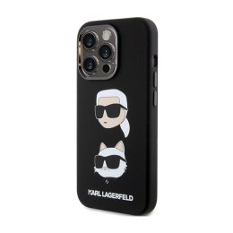 Karl Lagerfeld Silicone Karl & Choupette Heads - iPhone 15 Pro Case (Black)