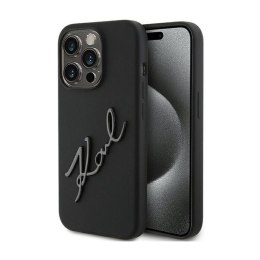 Karl Lagerfeld Silicone Karl Script - iPhone 15 Pro Max Case (Black)