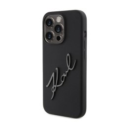 Karl Lagerfeld Silicone Karl Script - iPhone 15 Pro Max Case (Black)