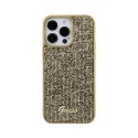 Guess Disco Metal Script - Case for iPhone 15 Pro Max (Gold)