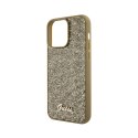 Guess Disco Metal Script - Case for iPhone 15 Pro Max (Gold)