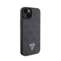 Guess Leather 4G Triangle Strass - iPhone 15 Case (black)