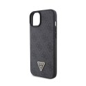 Guess Leather 4G Triangle Strass - iPhone 15 Case (black)