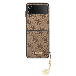 Guess 4G Charms Collection - Case for Samsung Galaxy Z Flip 4 (Brown)