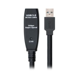 USB Extension Cable NANOCABLE 10.01.031 Black - 10 m