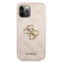 Guess 4G Big Metal Logo - Case for iPhone 12 / iPhone 12 Pro (Pink)