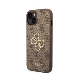 Guess 4G Big Metal Logo - Case for iPhone 15 / 14 / 13 (brown)