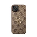 Guess 4G Big Metal Logo - Case for iPhone 15 / 14 / 13 (brown)