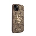 Guess 4G Big Metal Logo - Case for iPhone 15 / 14 / 13 (brown)