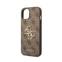 Guess 4G Big Metal Logo - Case for iPhone 15 / 14 / 13 (brown)