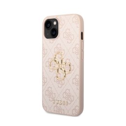 Guess 4G Big Metal Logo - Case for iPhone 15 (Pink)