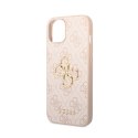 Guess 4G Big Metal Logo - Case for iPhone 15 (Pink)