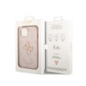 Guess 4G Big Metal Logo - Case for iPhone 15 (Pink)