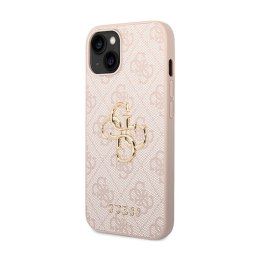 Guess 4G Big Metal Logo - Case for iPhone 15 Plus (Pink)