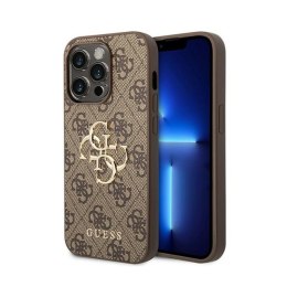 Guess 4G Big Metal Logo - Case for iPhone 15 Pro (brown)
