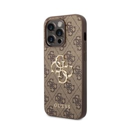 Guess 4G Big Metal Logo - Case for iPhone 15 Pro (brown)