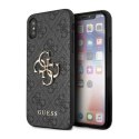 Guess 4G Big Metal Logo - Case for iPhone X (Grey)