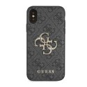 Guess 4G Big Metal Logo - Case for iPhone X (Grey)