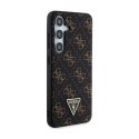 Guess 4G Triangle Metal Logo - Case for Samsung Galaxy S24 (Black)