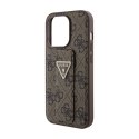 Guess Grip Stand 4G Triangle Strass Logo - iPhone 15 Pro Max Case (brown)