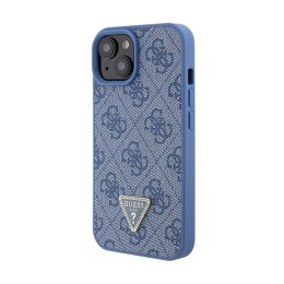 Guess Leather 4G Triangle Strass - iPhone 15 Case (blue)