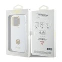 Guess Silicone Logo Strass 4G - iPhone 15 Pro Max Case (white)