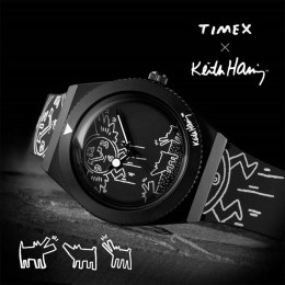 Men's Watch Timex Q X KEITH HARING SPECIAL EDT. Black (Ø 38 mm)