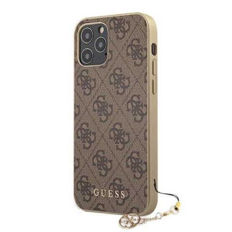 Guess 4G Charms Collection - Case for iPhone 12 Pro Max (Brown)