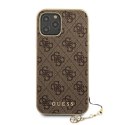 Guess 4G Charms Collection - Case for iPhone 12 Pro Max (Brown)