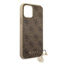 Guess 4G Charms Collection - Case for iPhone 12 Pro Max (Brown)