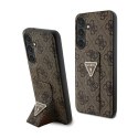 Guess Grip Stand 4G Triangle Strass Logo - Case Samsung Galaxy S24 (Brown)