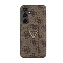 Guess Grip Stand 4G Triangle Strass Logo - Case Samsung Galaxy S24 (Brown)