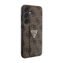 Guess Grip Stand 4G Triangle Strass Logo - Case Samsung Galaxy S24 (Brown)