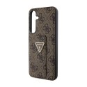 Guess Grip Stand 4G Triangle Strass Logo - Case Samsung Galaxy S24 (Brown)