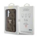 Guess Grip Stand 4G Triangle Strass Logo - Case Samsung Galaxy S24 (Brown)