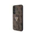 Guess Grip Stand 4G Triangle Strass Logo - Case Samsung Galaxy S24+ (Brown)