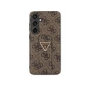 Guess Grip Stand 4G Triangle Strass Logo - Case Samsung Galaxy S24+ (Brown)