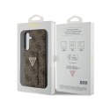 Guess Grip Stand 4G Triangle Strass Logo - Case Samsung Galaxy S24+ (Brown)