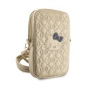 Hello Kitty Quilted Bows Strap - Crossbody bag for phone (gold)