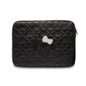 Hello Kitty Zip PU Quilted Bows Sleeve - Notebook case 13" / 14" (black)