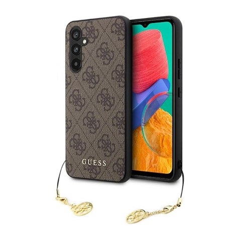 Guess 4G Charms Collection - Case for Samsung Galaxy A54 5G (Brown)