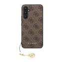 Guess 4G Charms Collection - Case for Samsung Galaxy A54 5G (Brown)